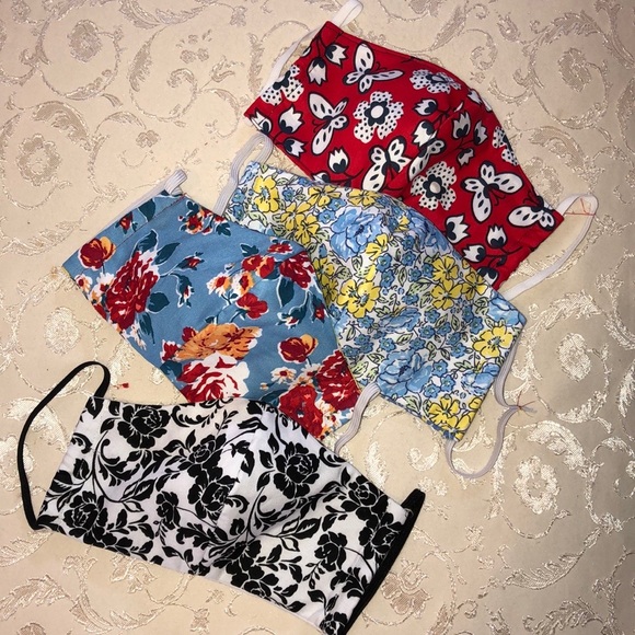 Accessories - 4 Pack Assorted Floral Face Masks 😷